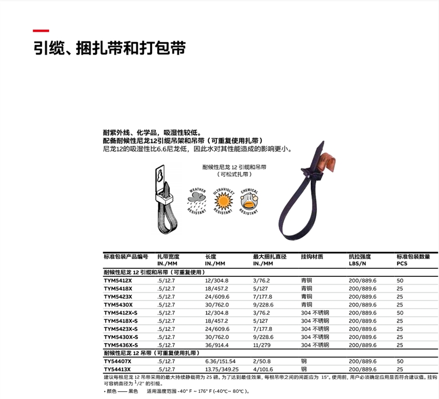 TY5424PX通貝扎線帶,耐候性聚丙烯扎扎帶